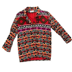 Vintage Adam Douglass For Adrianna Papell Aztec Print Blazer